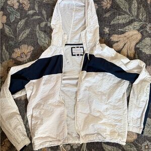 Denim & Flower White and Navy Jacket